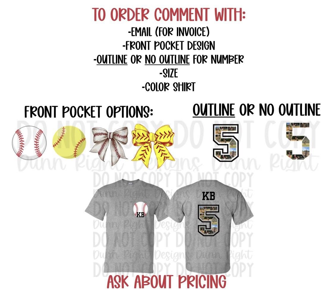 Custom- Number Picture Short Sleeve