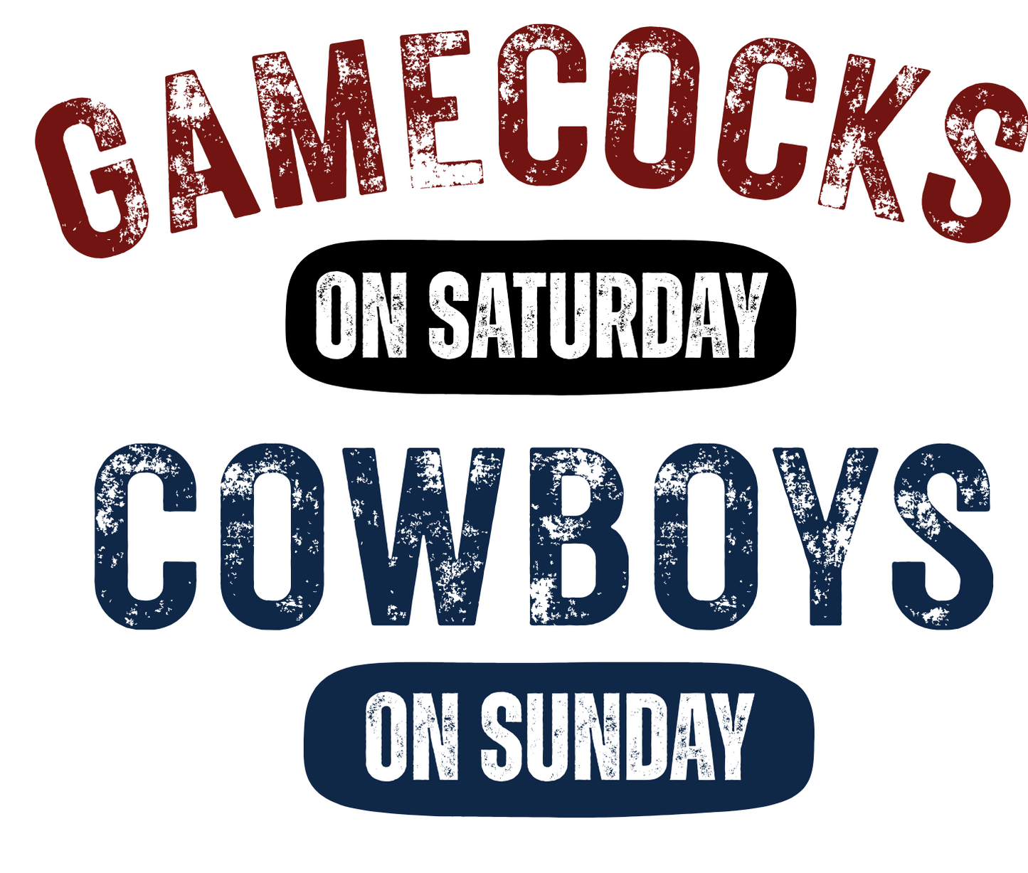 Gamecocks on Saturday Cowboys on Sunday
