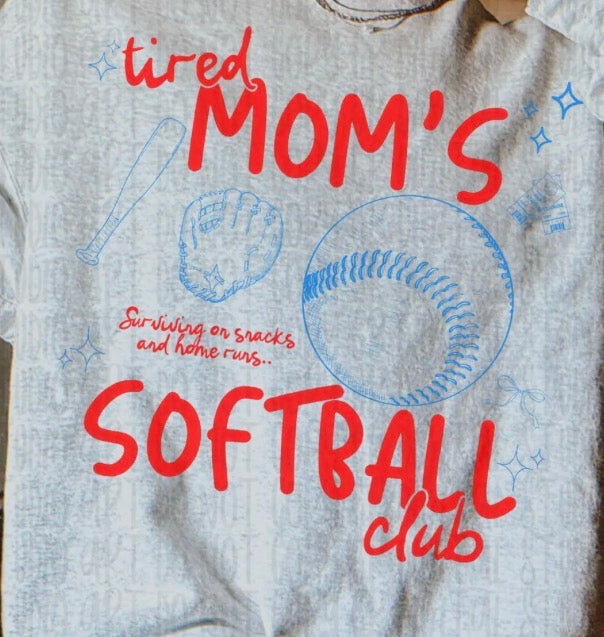 Baseball/Softball Tired Mom’s Club Short Sleeve