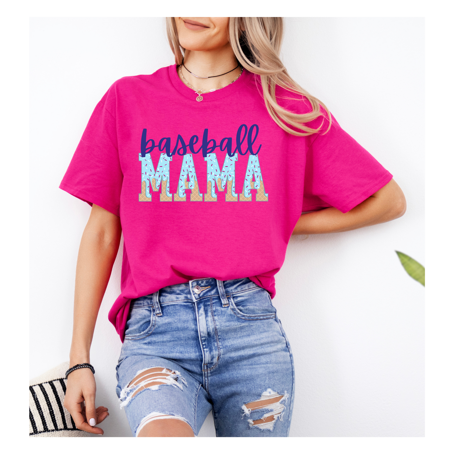 Baseball MAMA Blue Drip