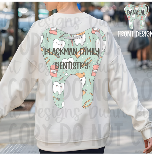 Custom-Green Dentist Sweatshirt