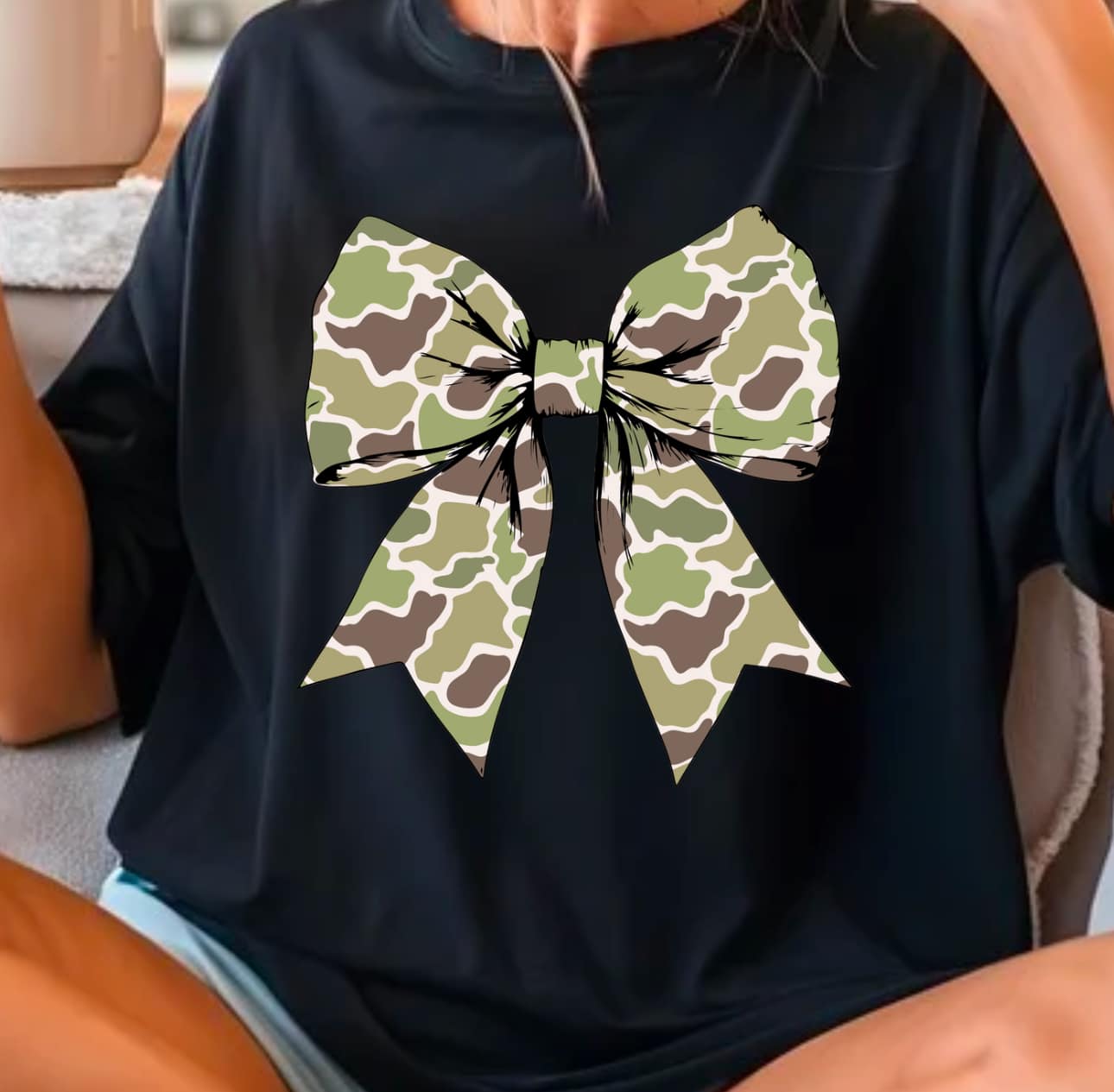 Short Sleeve Camo Bow