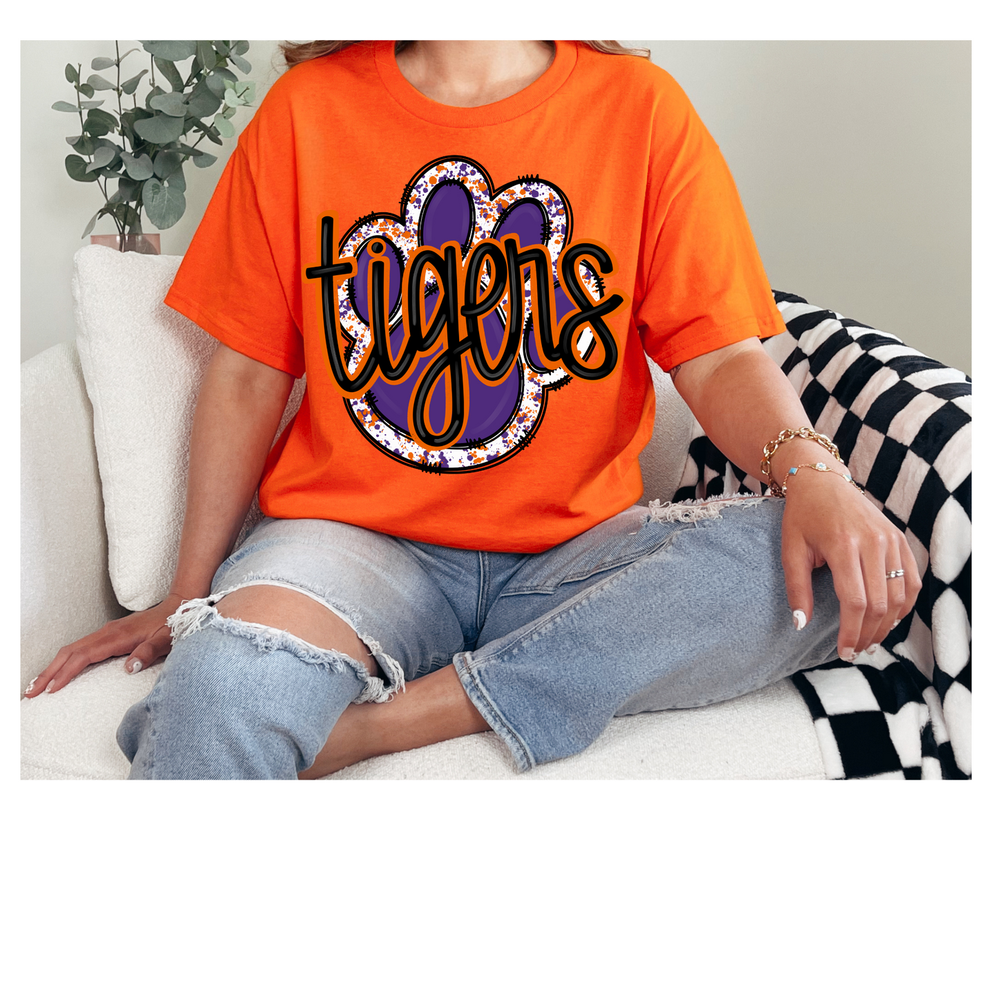 Short Sleeve Tigers Orange