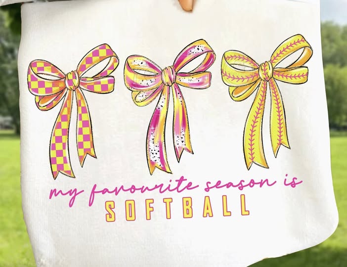 My Favorite Season is Softball Bows T-Shirt