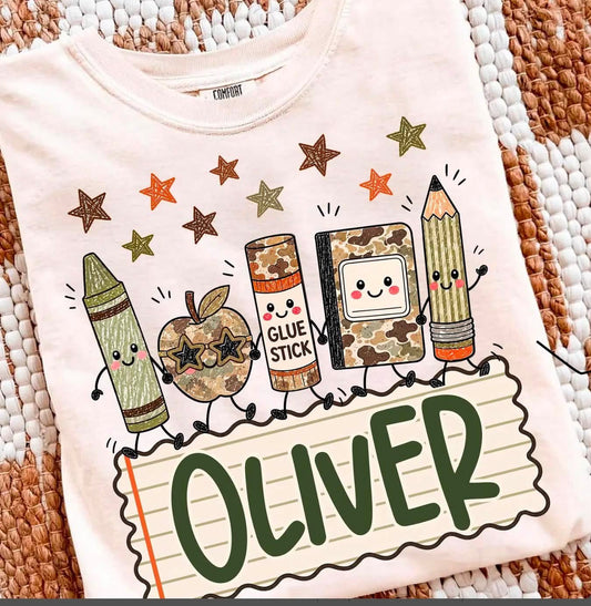 Custom- Boy Name School T-Shirt