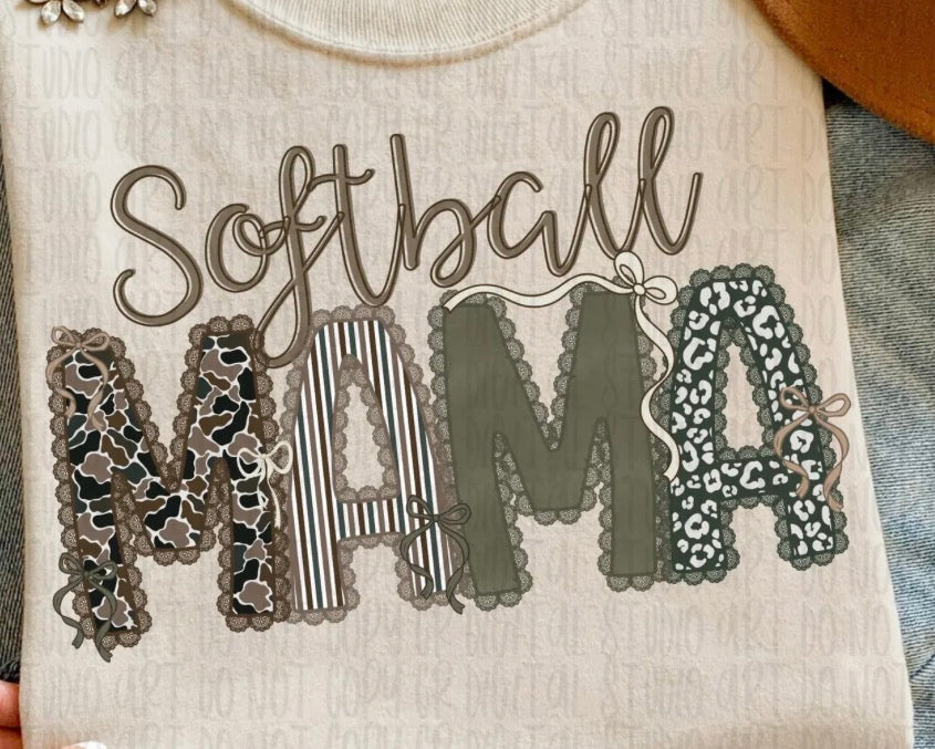 Camo Baseball/Softball MAMA