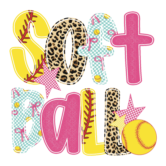 Colorful Softball-Short Sleeve