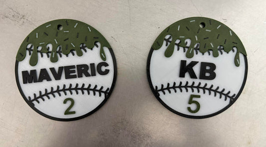 Baseball Bat Bag Tag