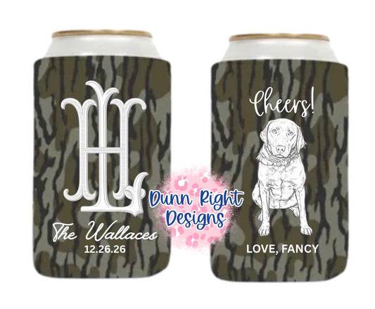 Custom-Wallace Wedding Camo Koozie