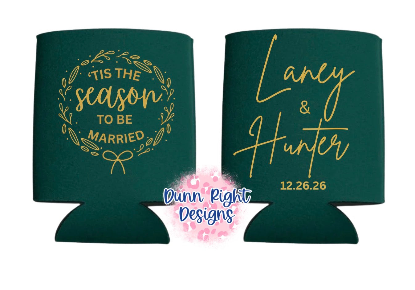 Custom-Wallace Wedding Koozie