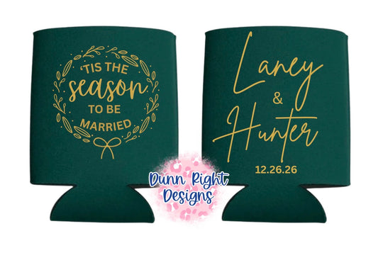 Custom-Wallace Wedding Koozie