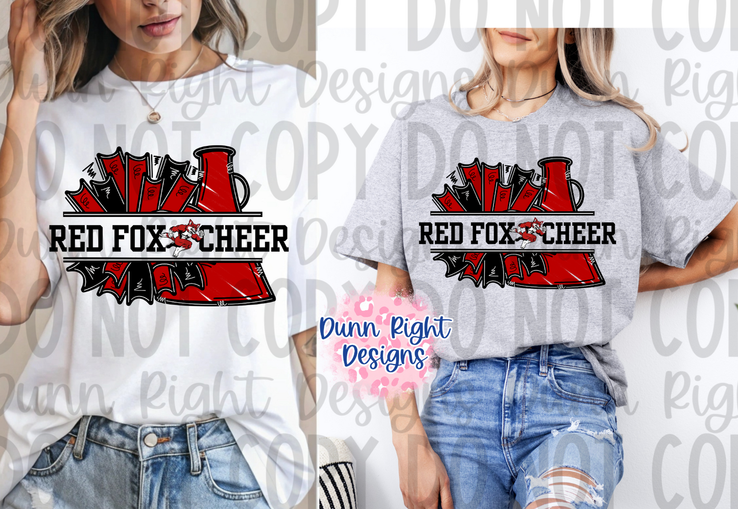 Custom- Hartsville Red Fox Cheer T-Shirt