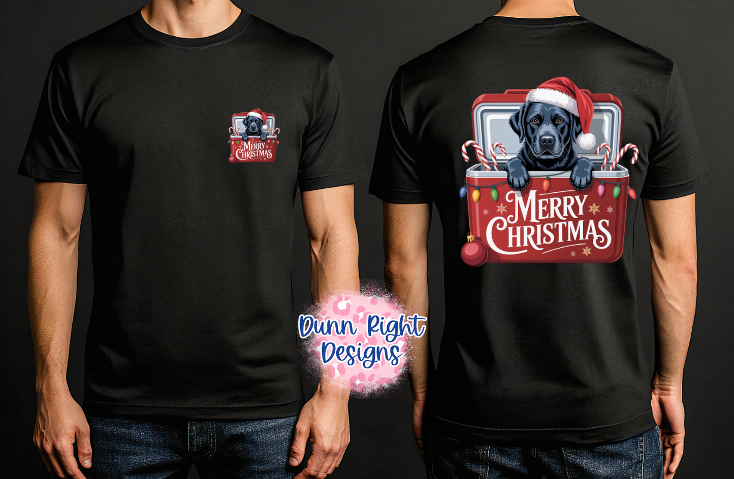 Merry Christmas Black Lab T-Shirt