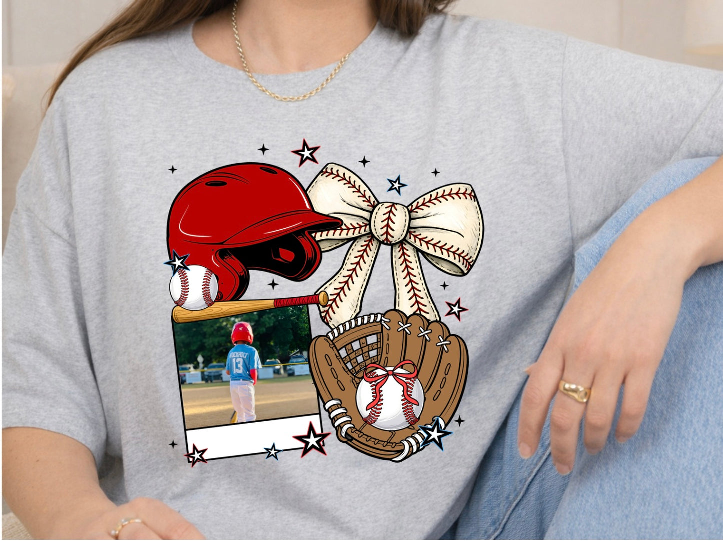 Custom-Baseball Bow Picture