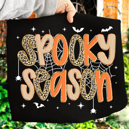 Cheetah Bow Spooky Season- Short Sleeve